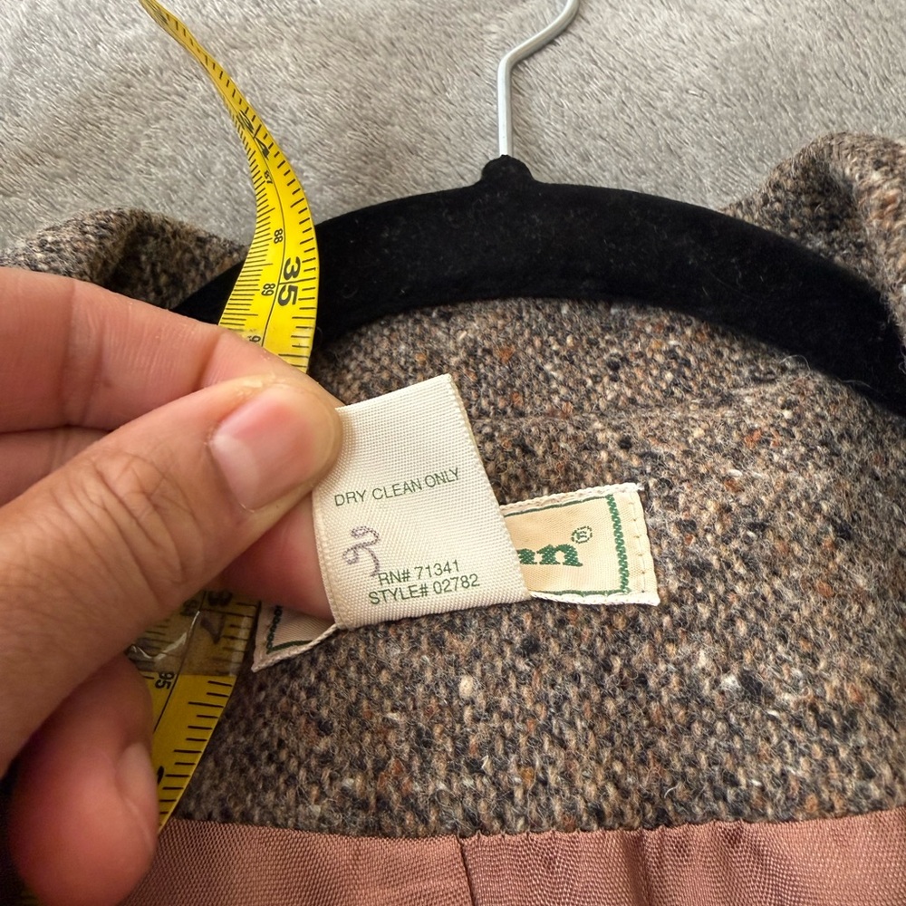 Vintage L.L. Bean Wool Tweed Blazer Jacket Size 12 USA Heritage Preppy Tailored - Picture 10 of 13